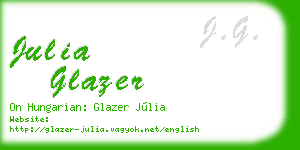 julia glazer business card
